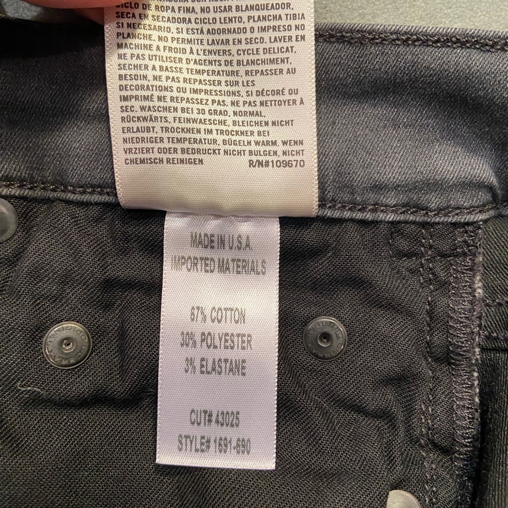 Citizens of Humanity, Rocket, High Rise, skinny, black Jeans, studs, size 28 - Picture 7 of 11